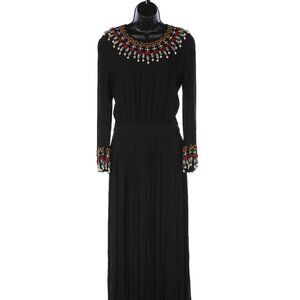 Moschino Couture Long Sleeve Beaded Gown